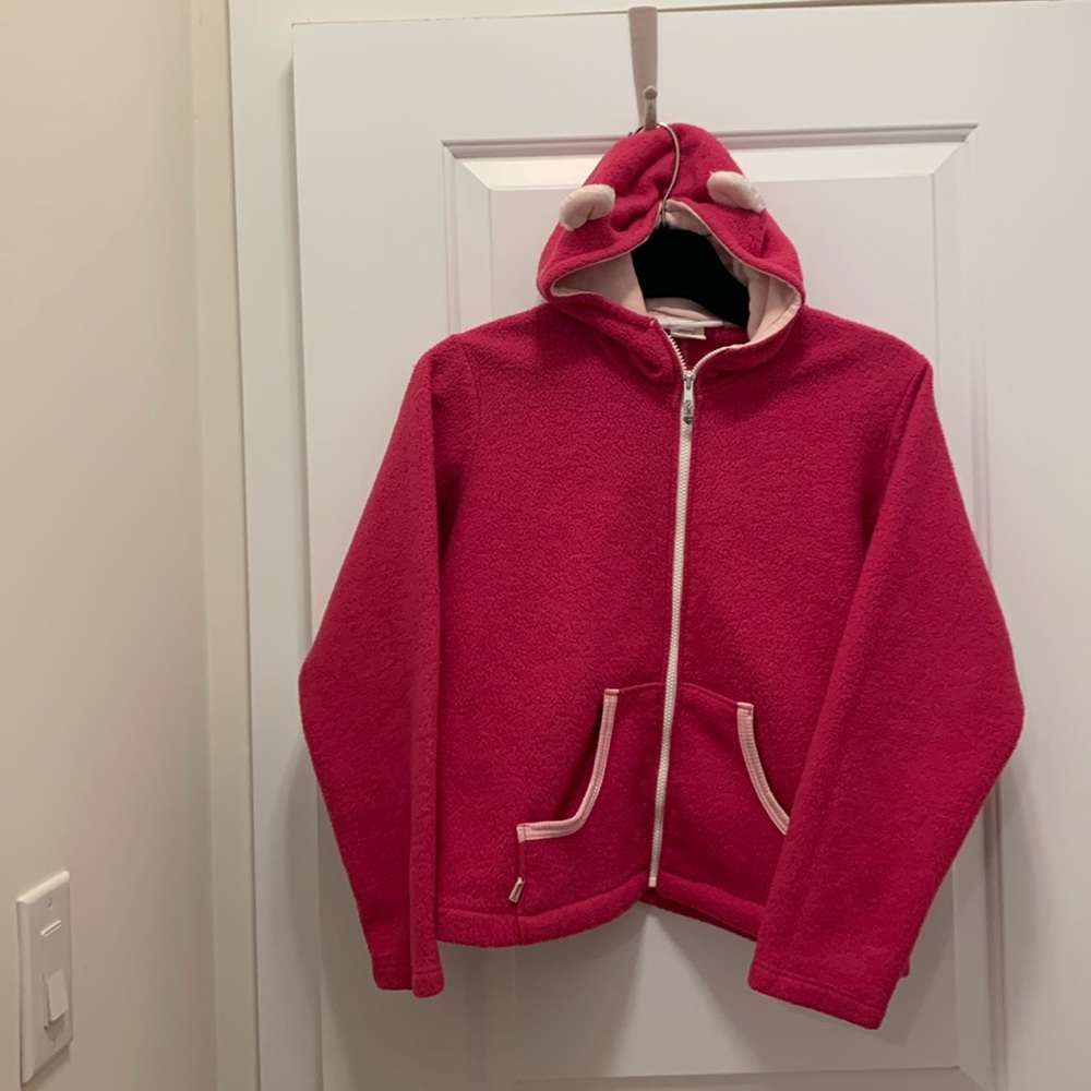 Pink vintage kids jacket with animal ears